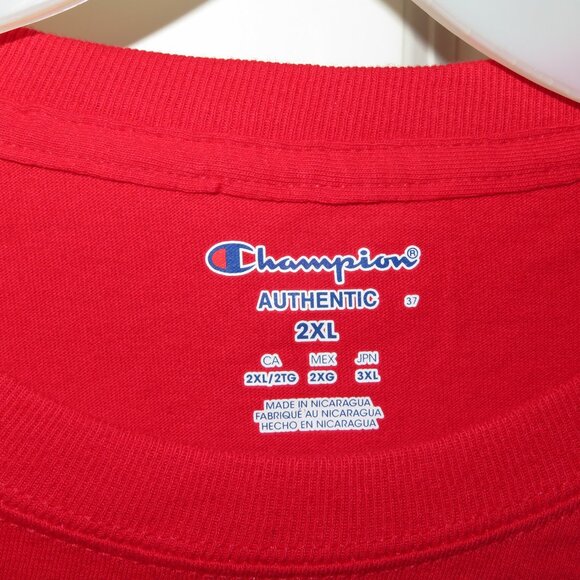 Champion Northeastern University Long Sleeve T-Shirt Large XXL Red - Picture 3 of 4
